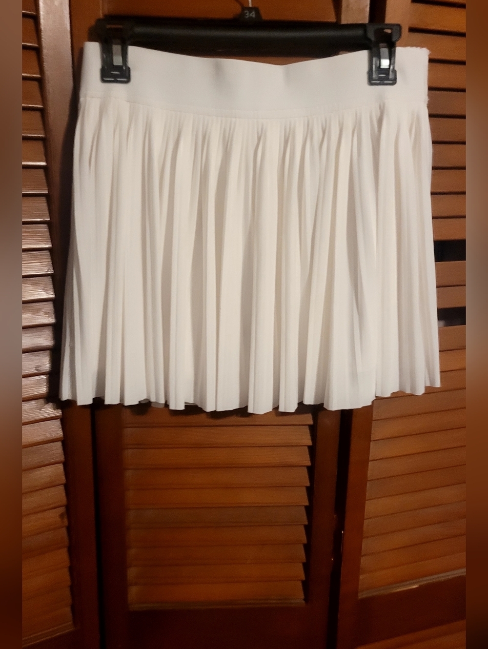 Sheer White Pleated Skort With Built In Undershorts. Size Med. Very Versatile. - Picture 2 of 6